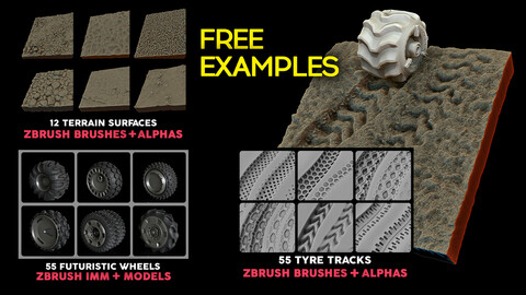 FREE Explorer Ultimate Bundle Examples (wheels + tyre tracks + terrain surfaces)