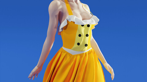 Summer Lemonade Dress Marvelous Designer