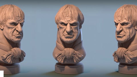 Haunted Mansion Male Bust 3D printable model