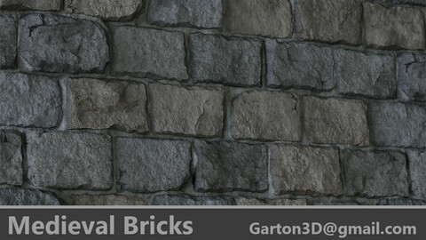 Medieval Bricks PBR Material