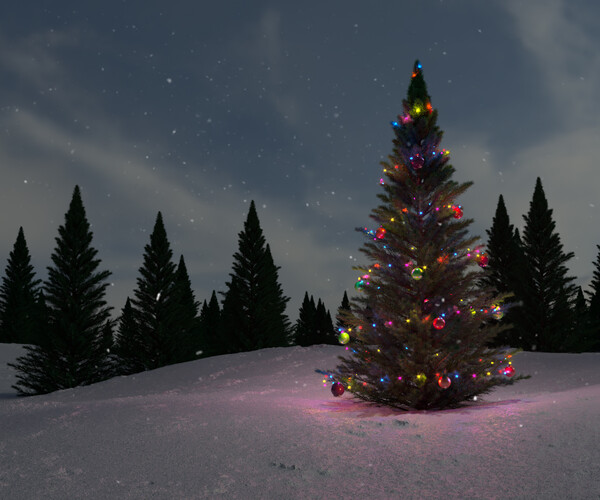 ArtStation - Pre-Lit Christmas Tree | Resources