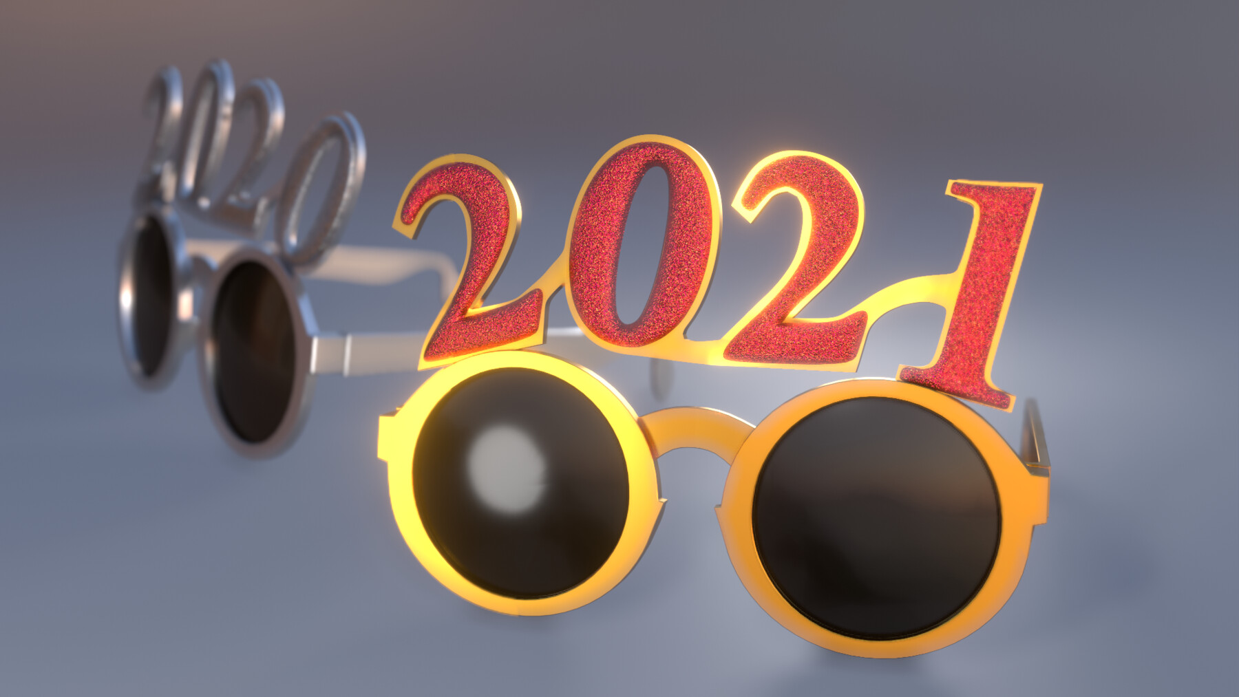 ArtStation - New Year Party Glasses low poly models | Game Assets