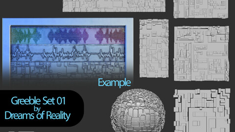 Greeble Zbrush Brush Set 01