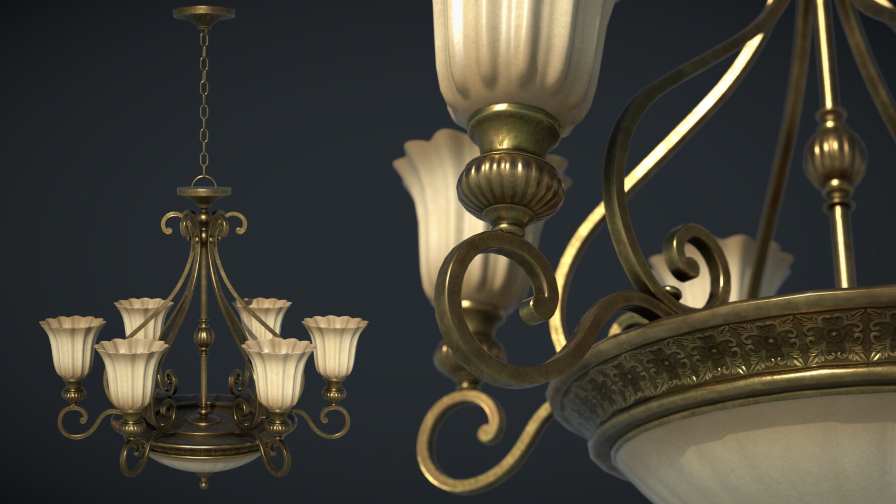 ArtStation - Classic Chandelier 01 | Game Assets