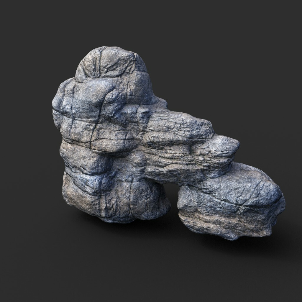 ArtStation - Low poly Gray Boulder Beach Rock Collection 210103 | Game ...