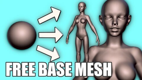 Free fantasy female base mesh !