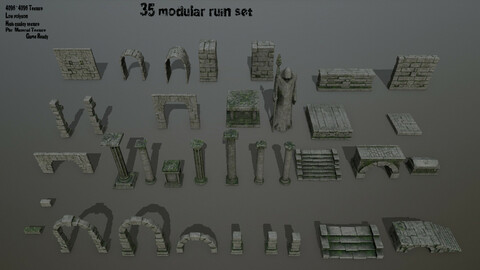 old ruin set
