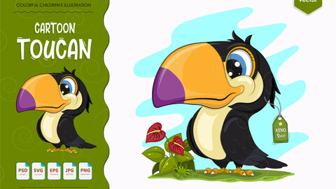 Cute cartoon toucan.