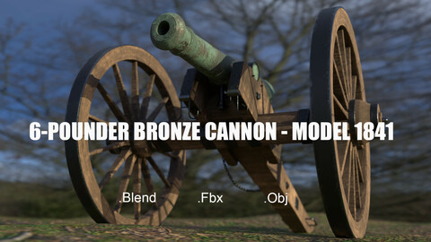 6 Pounder Bronze Cannon - M1841