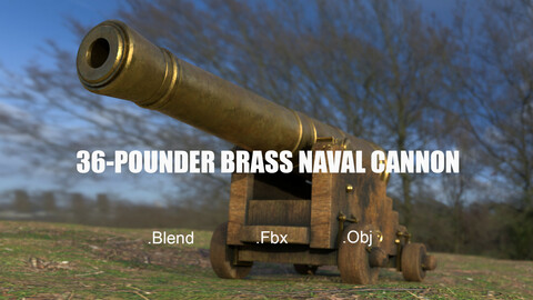 36 Pounder Brass Naval Cannon