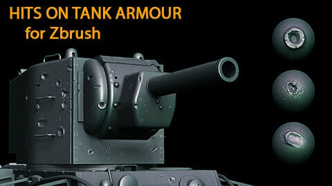 Hits On Tank Armour for Zbrush (2019+)