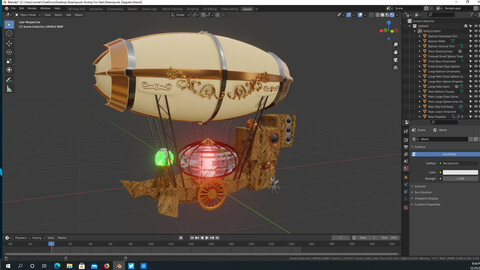 Steampunk Airship 'Zeppelin'