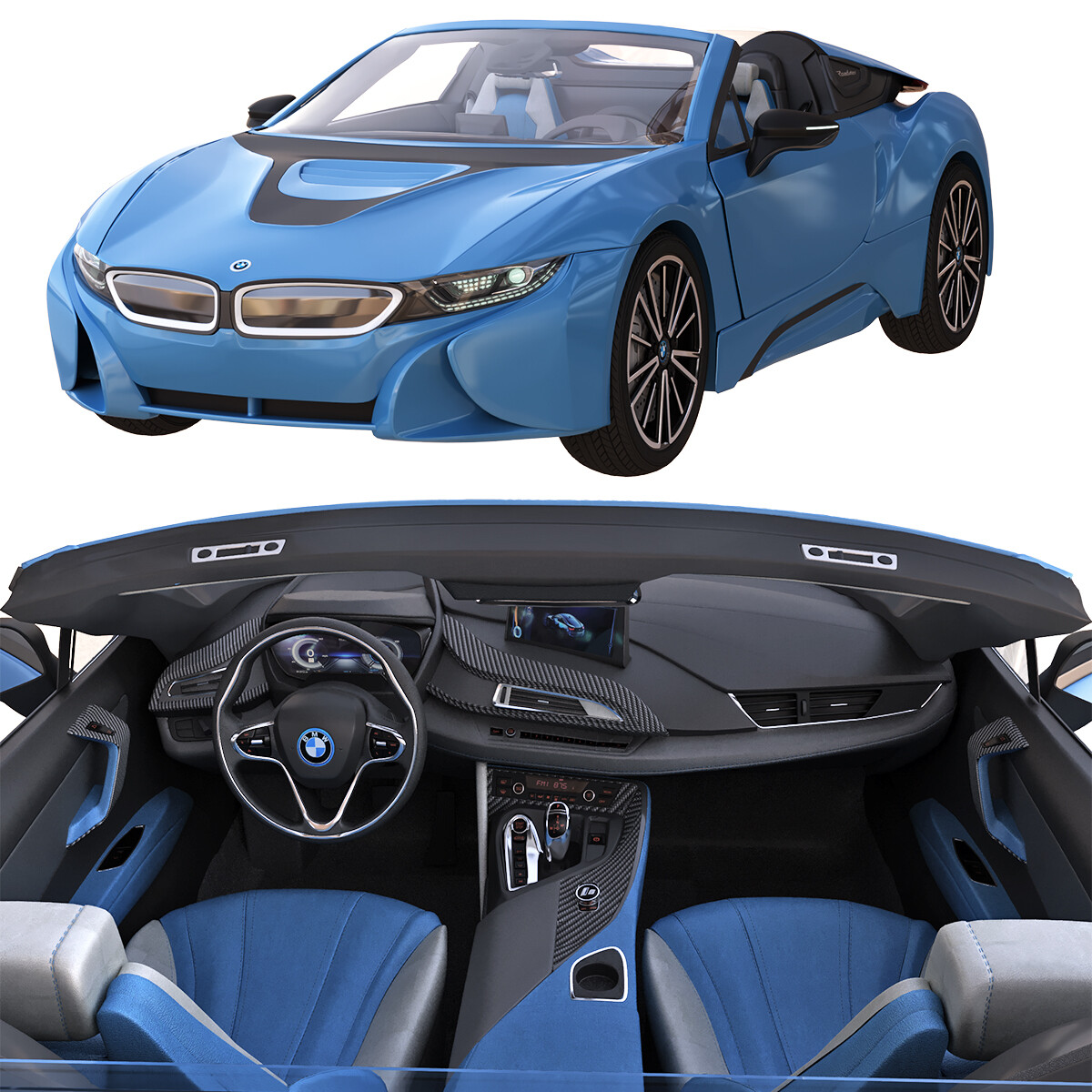ArtStation - bmw i8 roadster blue | Resources