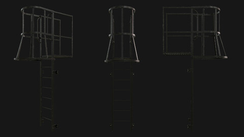 Fire escape stair Black