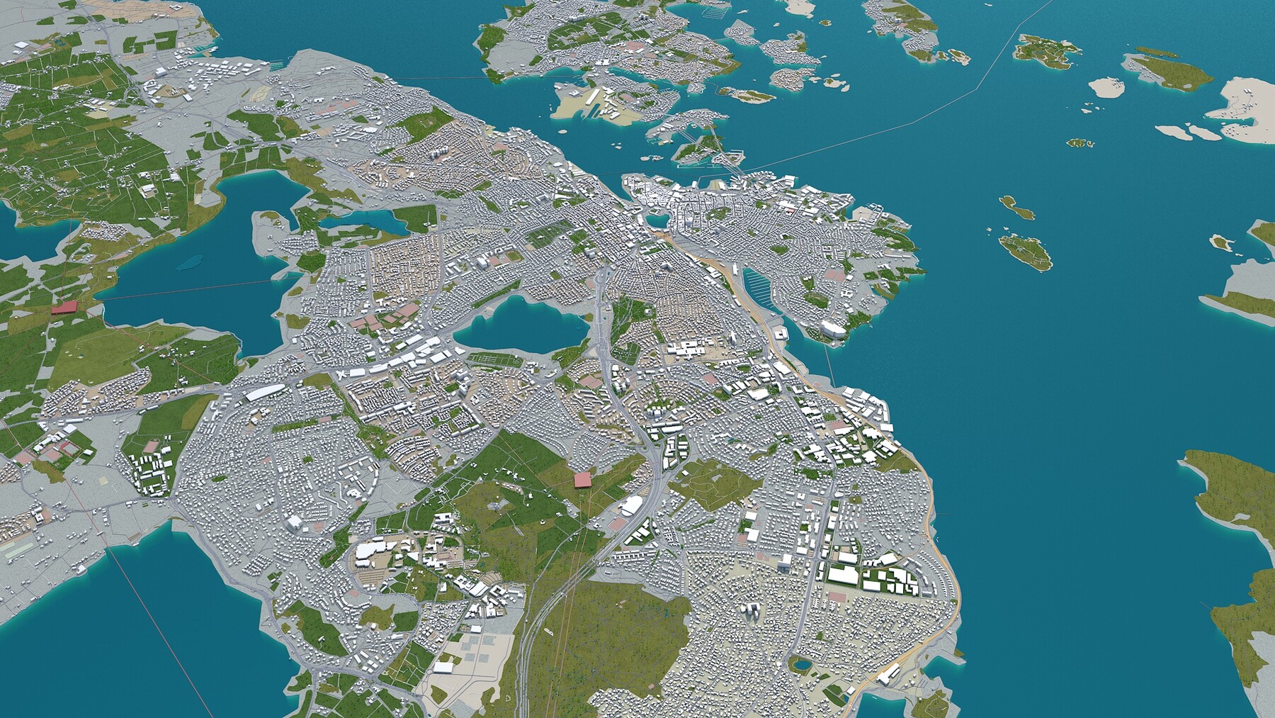 ArtStation - Stavanger city Norway 3d model 30km | Resources