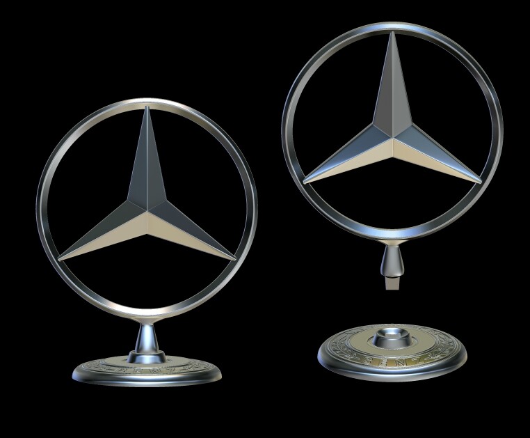 Mercedes Benz Logo Stern, 3D CAD Model Library