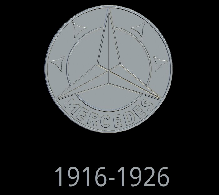 ArtStation - Mercedes Benz Logo, Set From 1902 to 2021, and