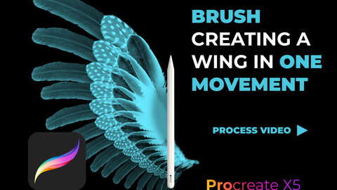 Wing brush in Procreate Procreate Brushes, Procreate Brush Set, Procreate Lettering, Procreate Brushes, Procreate Brush Brushes For Procreate