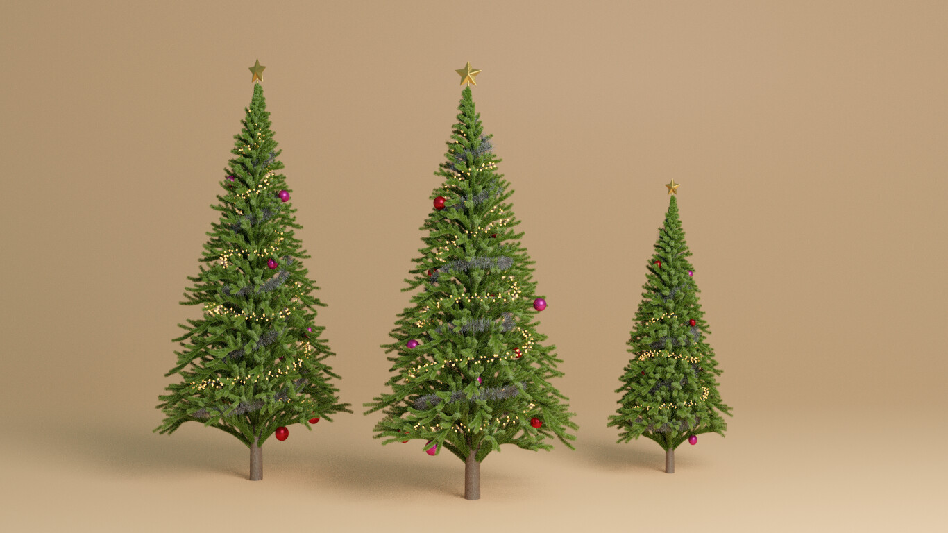 ArtStation Realistic Christmas Tree Resources