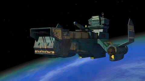 Sci-fi Cargoship