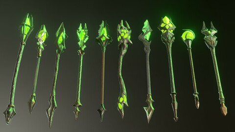 Fantasy Staffs Pack02