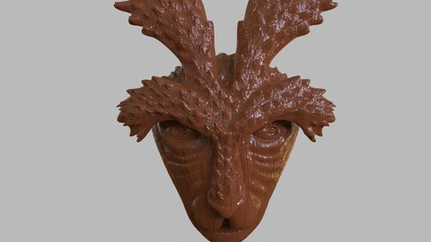 Deer God Mask Simple + Wooden Version