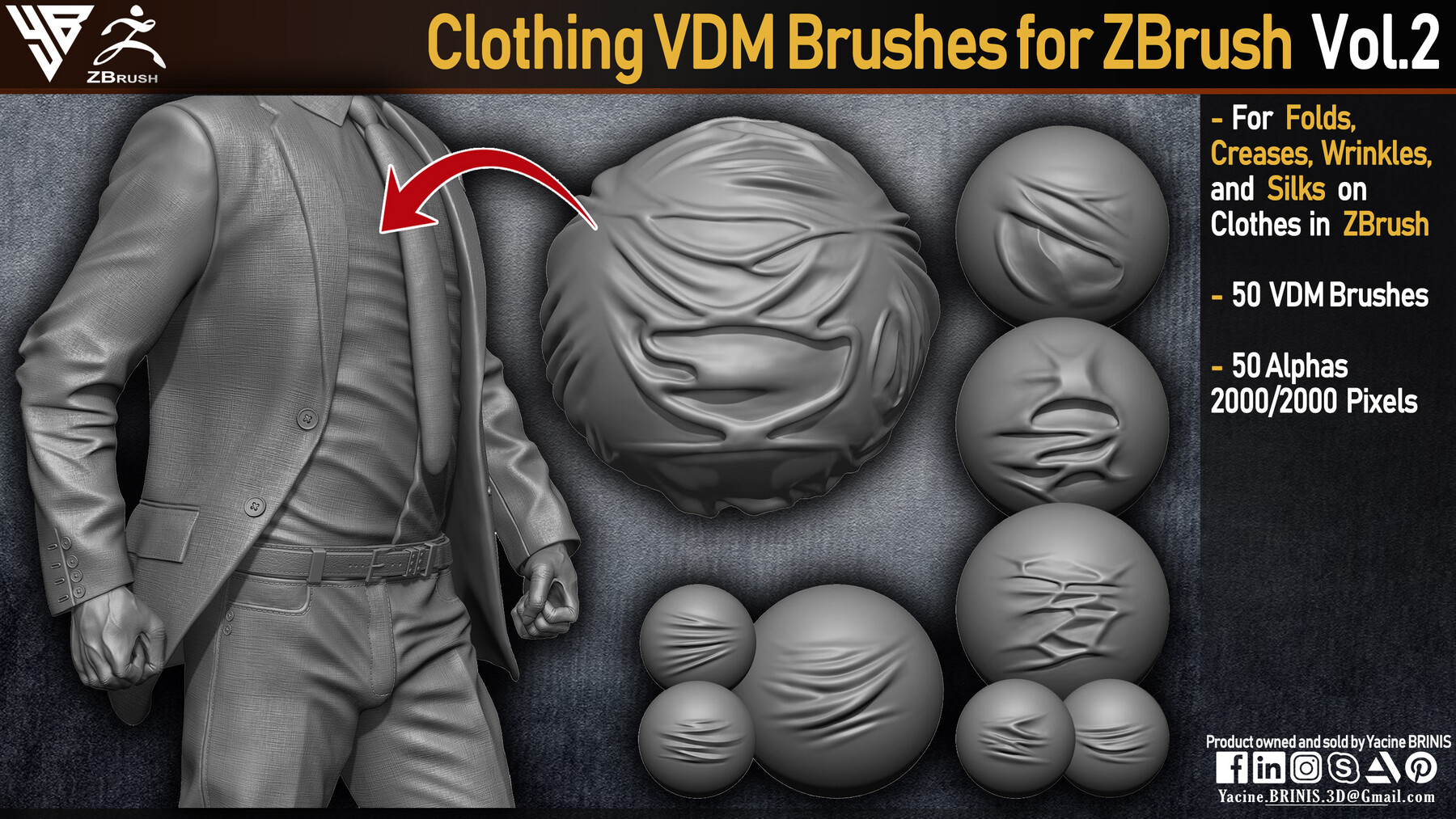good zbrush brush for clothes