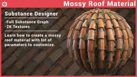 Mossy Roof Material - Substance Designer