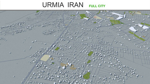 Urmia city Iran 3d model 30km
