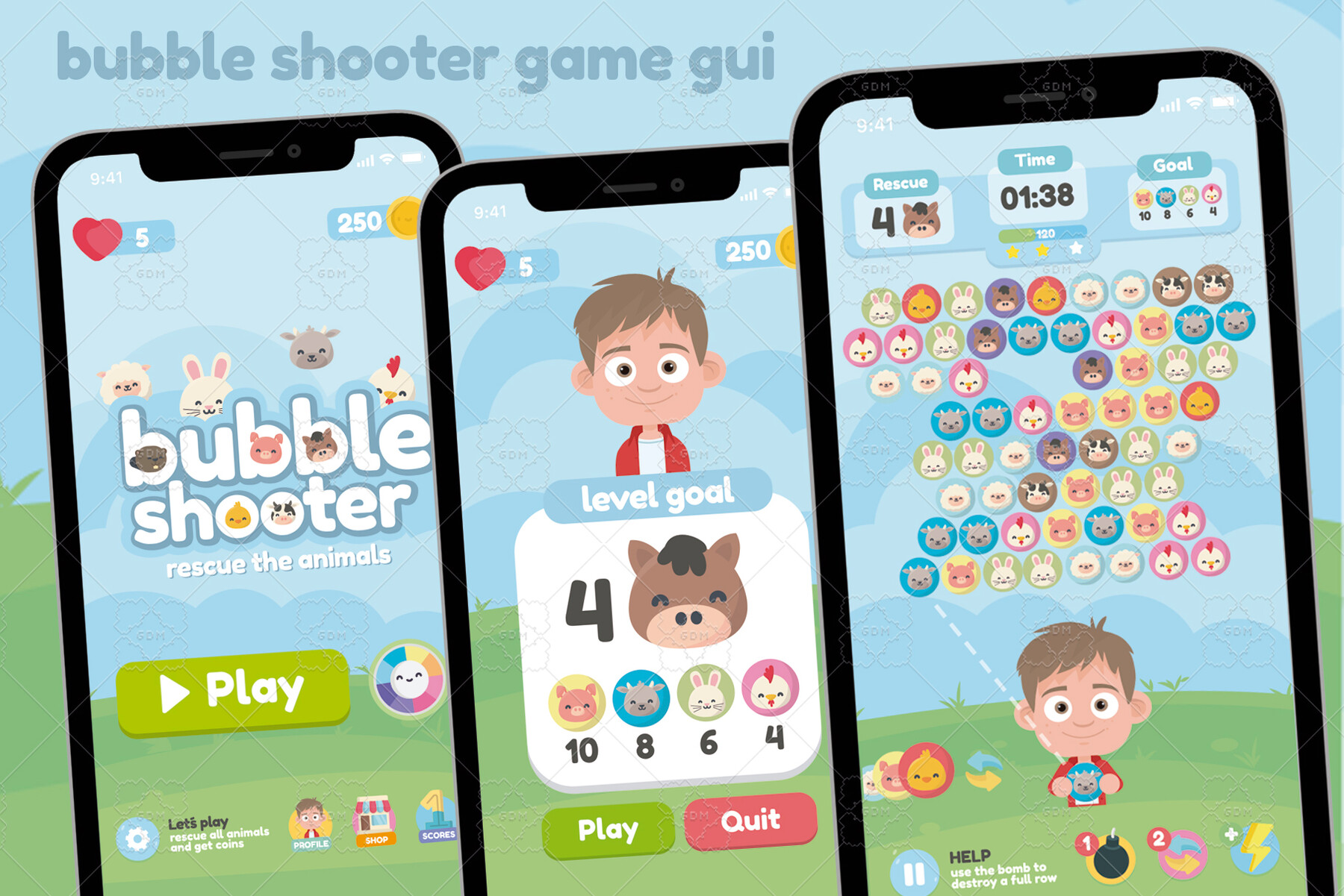 2D Bubble Shooter Match 3 Pack