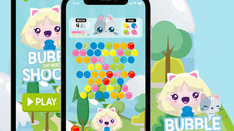 Bubble Shooter Style Game Gui Assets