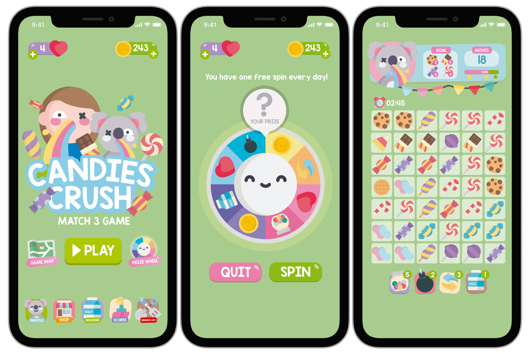 ArtStation Candies Crush Match 3 Game Assets Game Assets