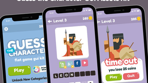 Guess the Character Game Gui Assets