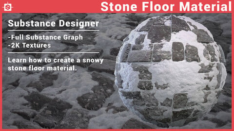 Stone Floor with Snow - Substance Designer