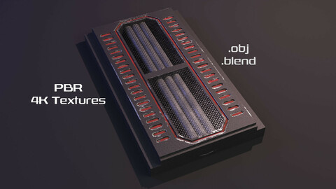 Sci-Fi Spaceship Corridor Floor V2 - 4K Textures