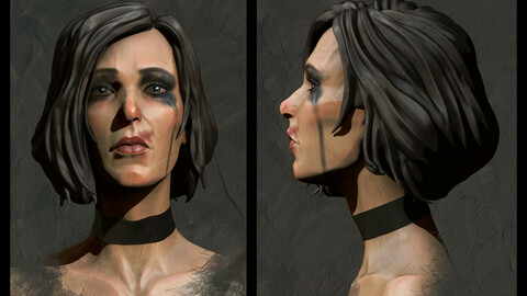 Dishonored fanart 3D print ready - Prostitute