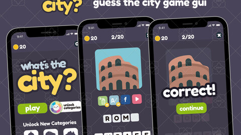 Guess the City Game Gui Asset