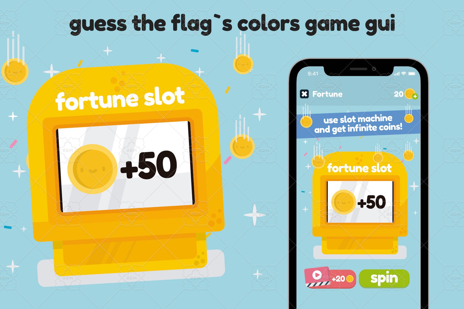 ArtStation - Guess the Flag Color Game Gui Assets