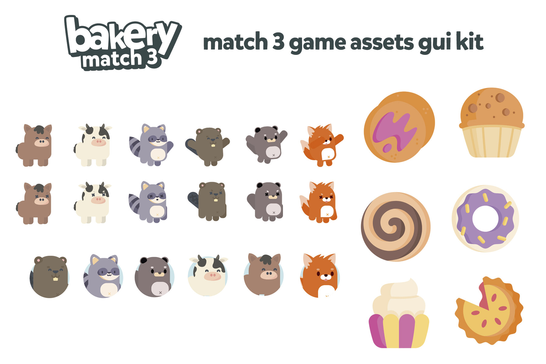 Animals Bakery Sweet Match GUI Kit | Candy Crush Ads List | sincovaga.com.br