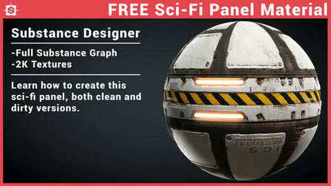 Sci-Fi Panel Material - Substance Designer