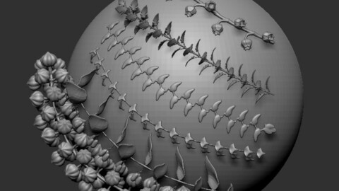ZBrush IMM Curve Plants brush