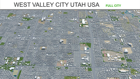 West Valley City Utah USA 3d model 40km