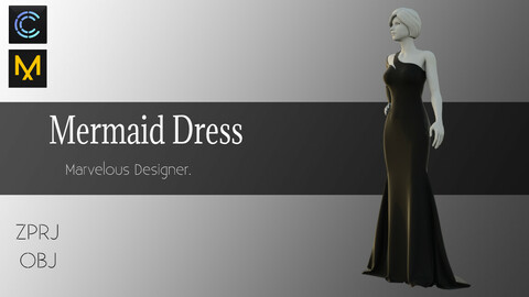 Nightdress- Marvelous Designer & CLO3d projects + OBJ