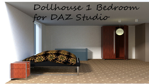 Bedroom for Dollhouse 1 for DAZ Studio