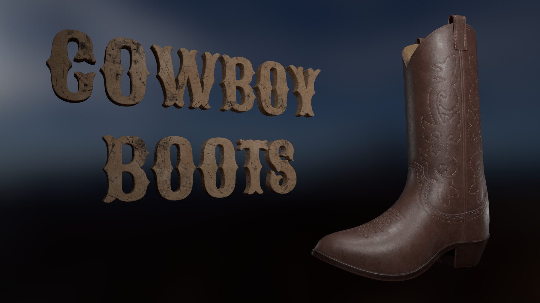 ArtStation - Cowboy boots | Game Assets