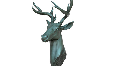 Deer Head Statue