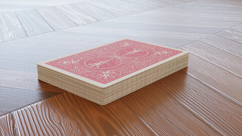 Poker Deck - Cards- Bicycle Playing Cards - Low Poly Low-poly 3D model