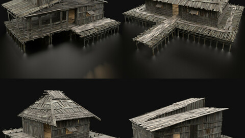 SWAMP HOUSE COLLECTION WETLAND HUTS PACK FANTASY