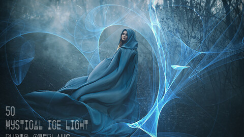 50 Mystical Ice Light Photo Overlays