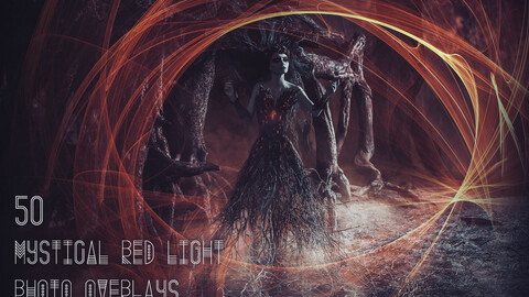 50 Mystical Red Light Photo Overlays